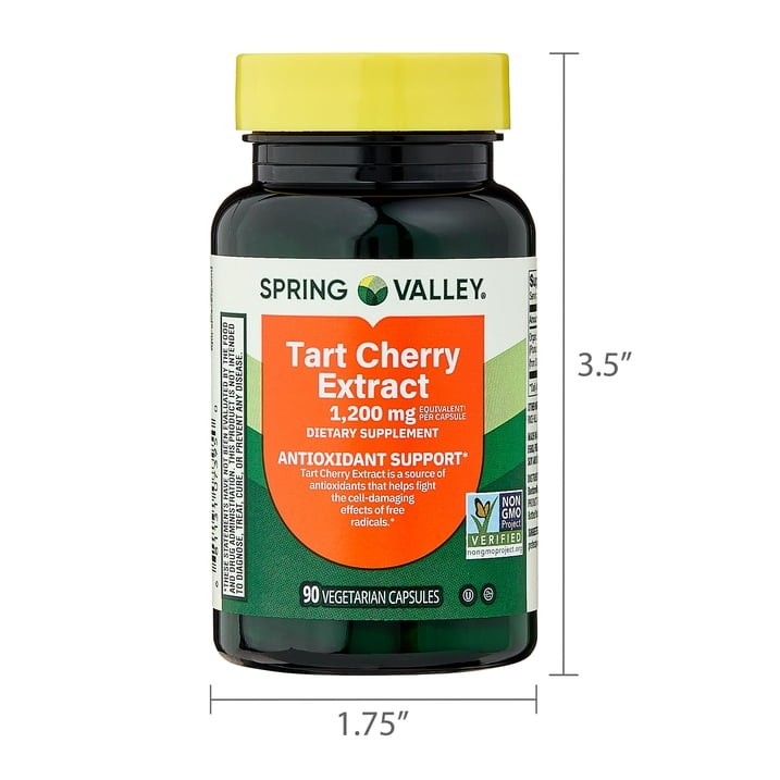 Spring Valley Tart Cherry Extract 1200 mg Vegetarian Capsules 90 Count