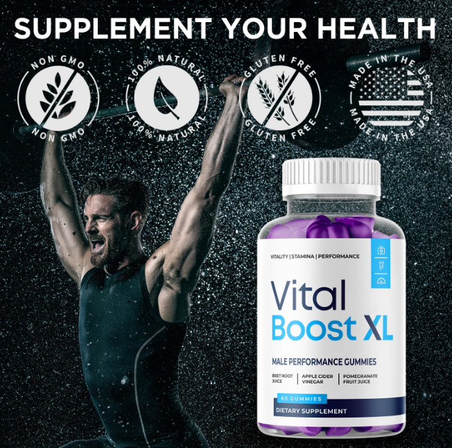 (3 Pack) Vital Boost XL Male Gummys Advanced Formula VitalBoost XL 180 Gummies