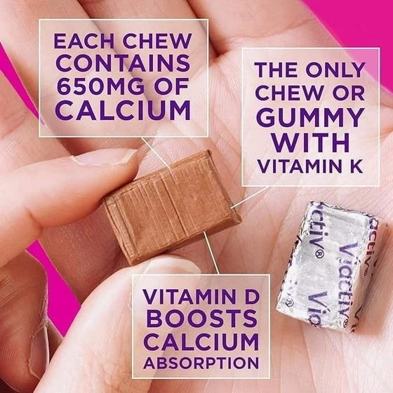 Viactiv Calcium Supplement Soft Chews, Milk Chocolate (100CT) Vitamin D & K, NEW