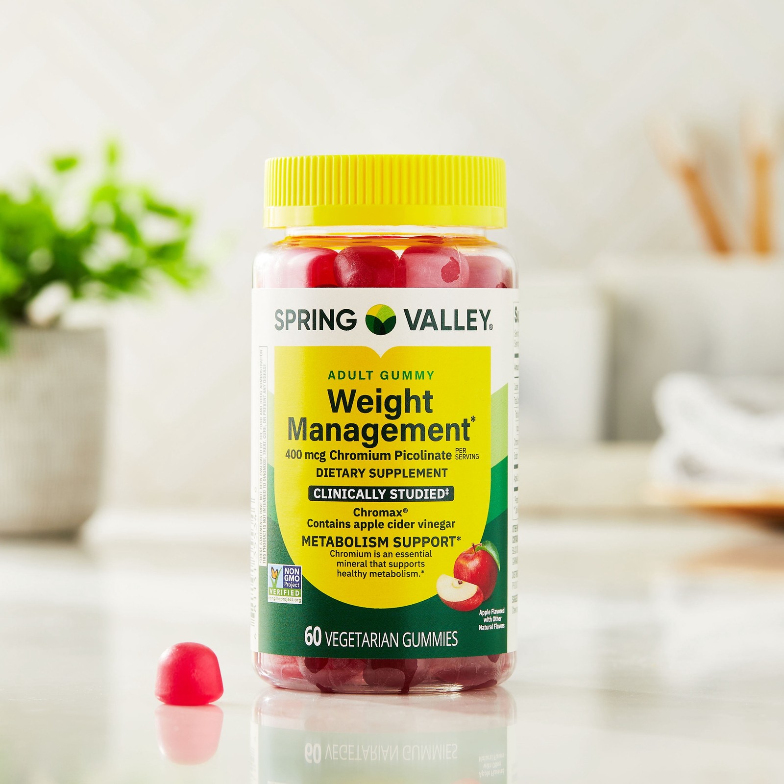 3 Pack Weight Management Gummies Chromium 400mcg 60ct Apple Flavor