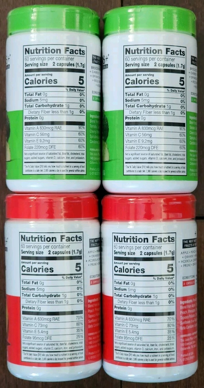 Juice Plus Fruit & Vegetable Blends 480 Capsules 4 Pack 4 Month Supply 03/2025
