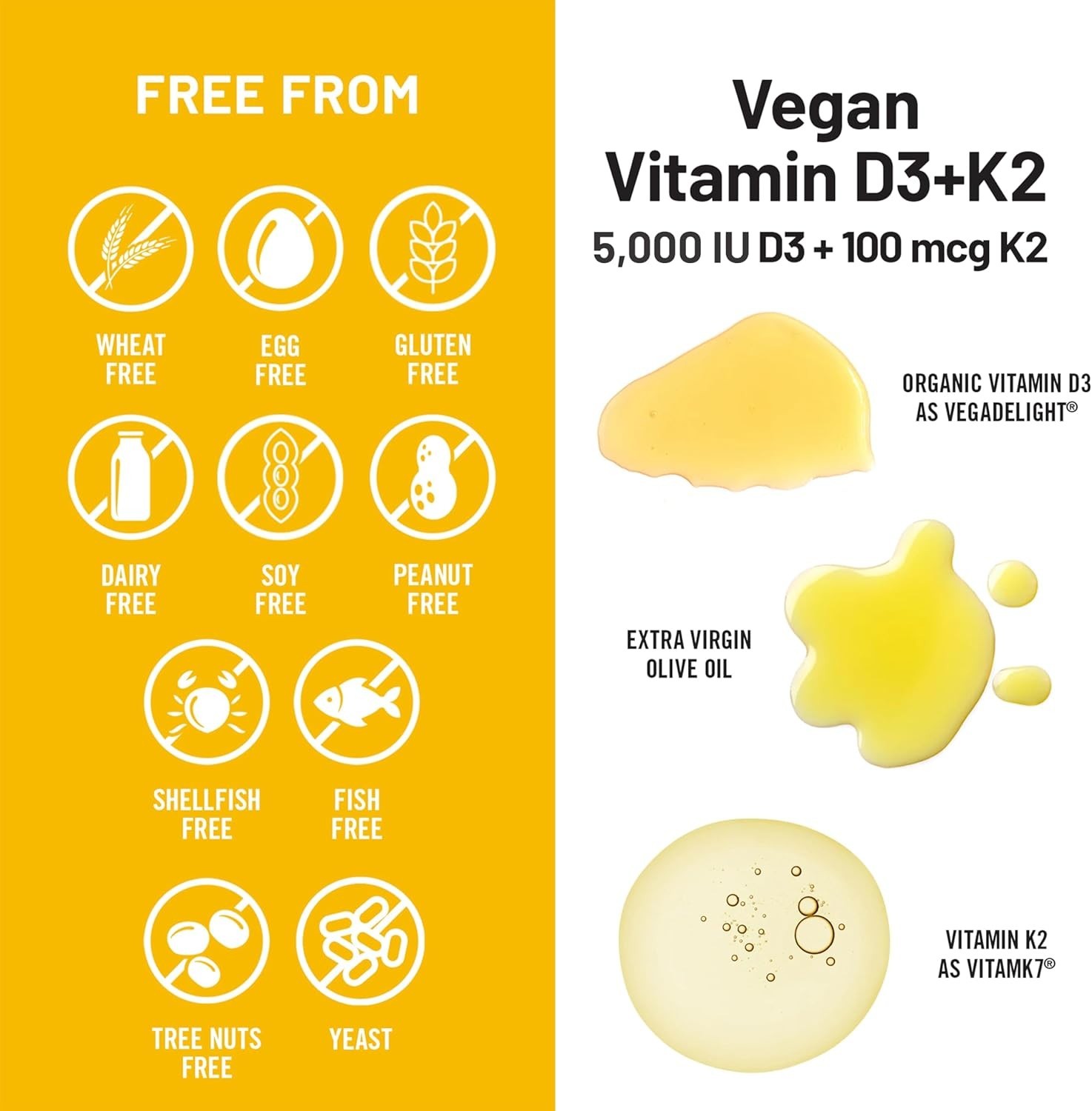 NatureWise Vegan Vitamin D3 + K2 – Natural 60 Softgels – Exp 12/2028
