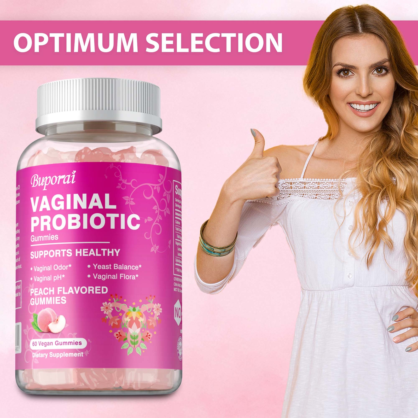 Vaginal Probiotic Gummies -Promotes Healthy Vaginal Odor and Balances Vaginal PH