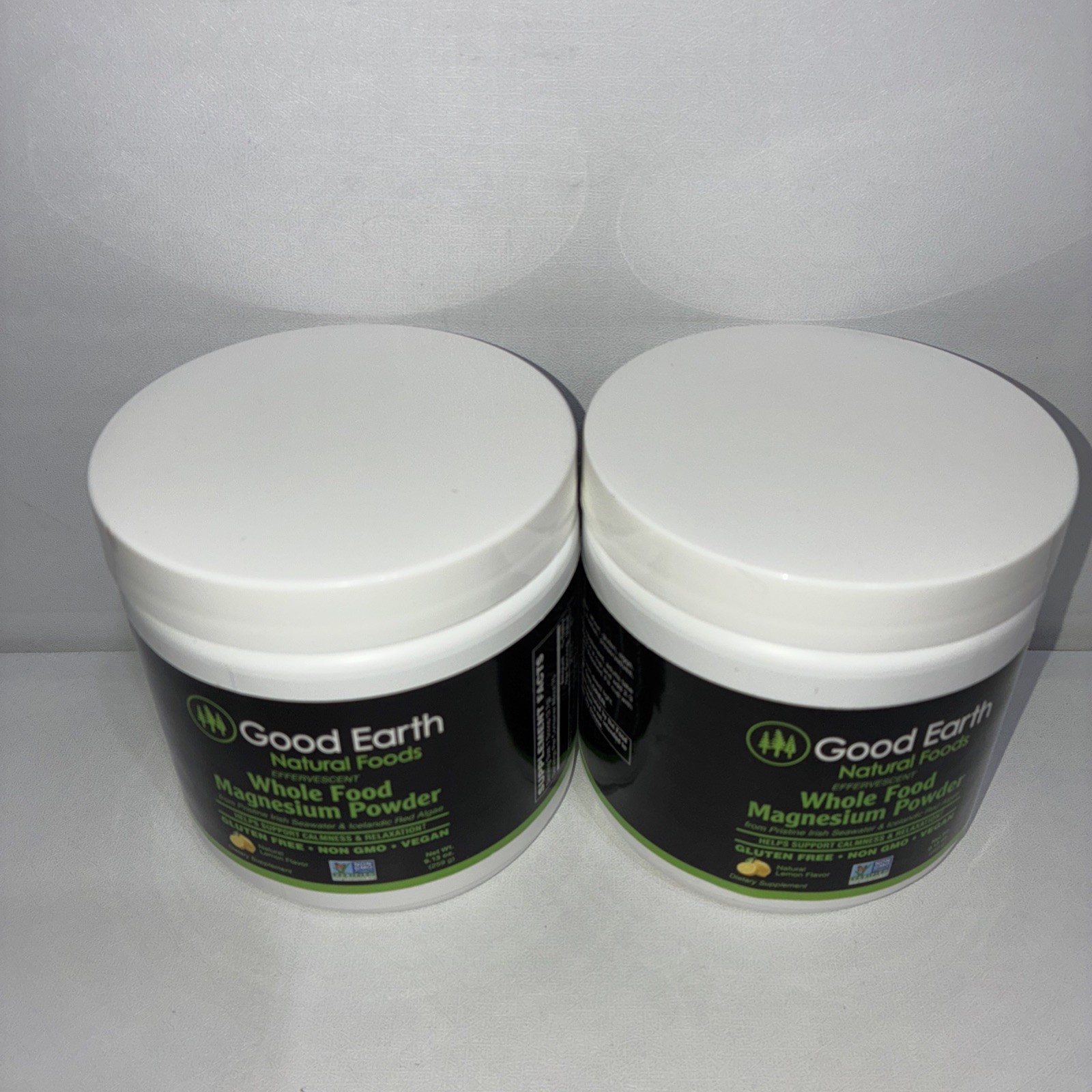 Lot Of 2- Whole Food Magnesium Powder, 9.13 Ounces : Lemon Flavor / Exp 04/2028