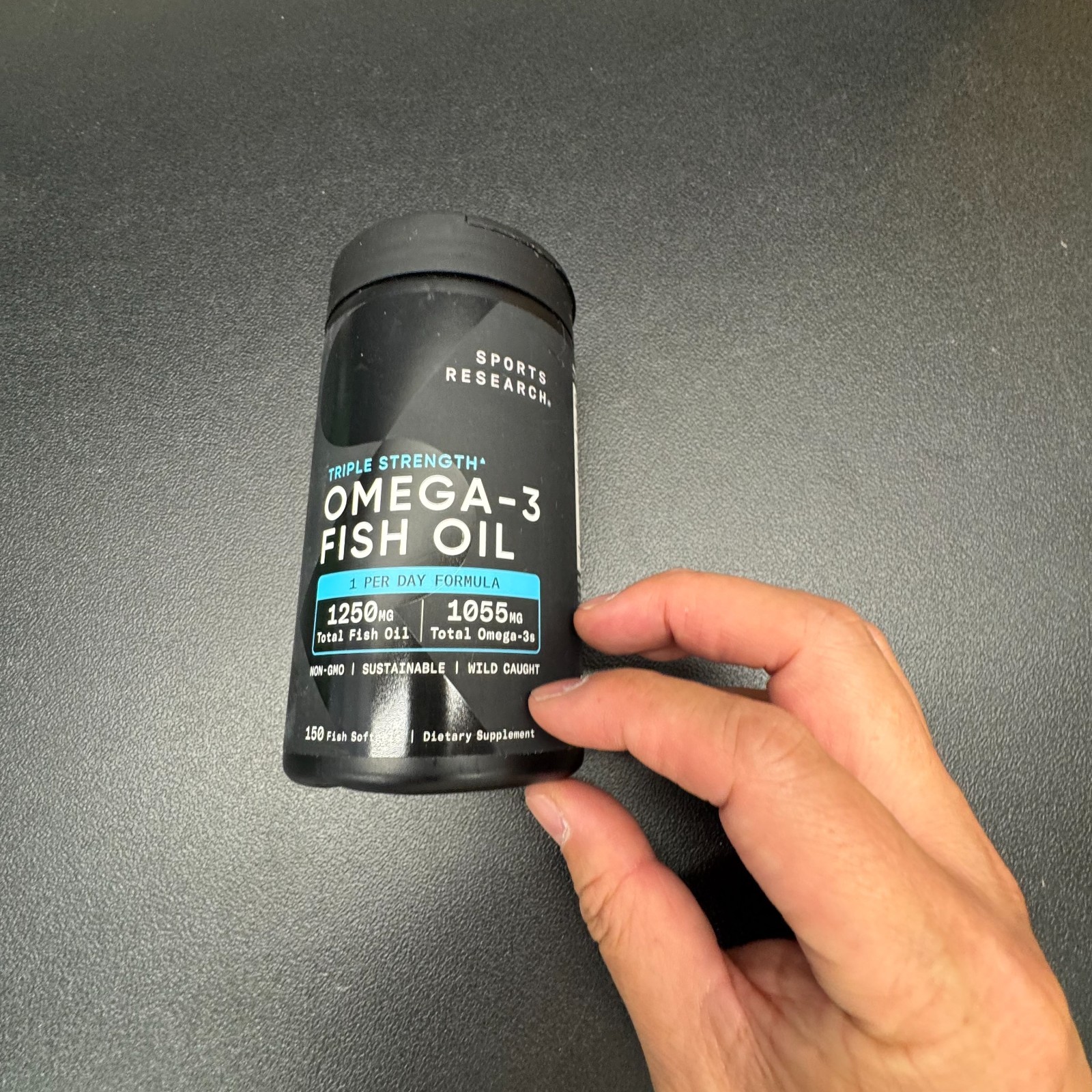 Sports Research Triple Strength Omega-3 Fish Oil, 150 Fish Softgels New, Fresh