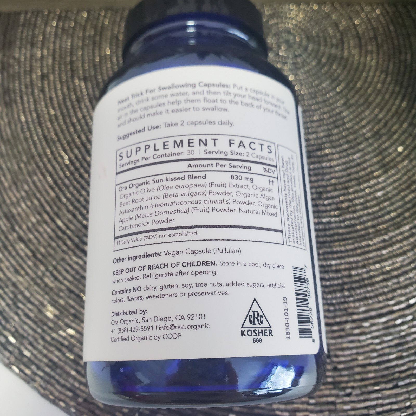 Ora Sun-kissed Sun Damaged Skin support Supplement, Sealed, Discontinued & HTF