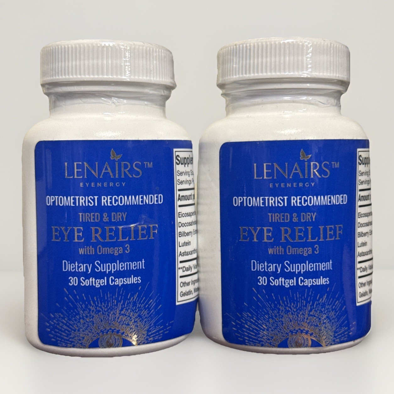LENAIRS- EYENERGY | Tired/Dry Eye Relief | Dietary Supplement- LOT OF 2