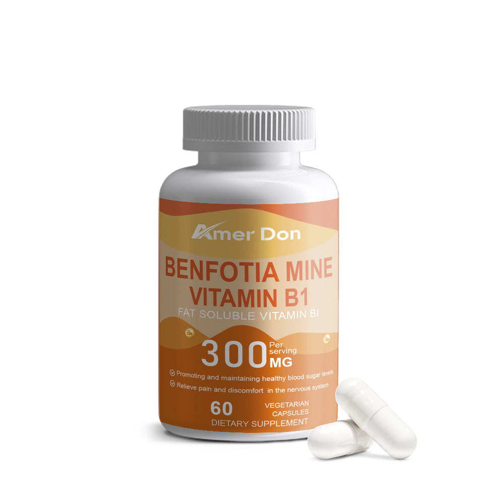 Benfotiamine 300mg 60/120 Caps Vitamin B1 Benfotiamine Thiamine Fat-Soluble
