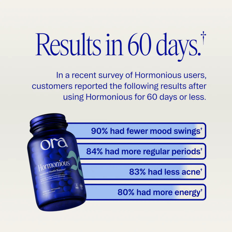 Ora Organic Hormonious – Hormonal Balance & Acne Relief for Women, 90 Capsules