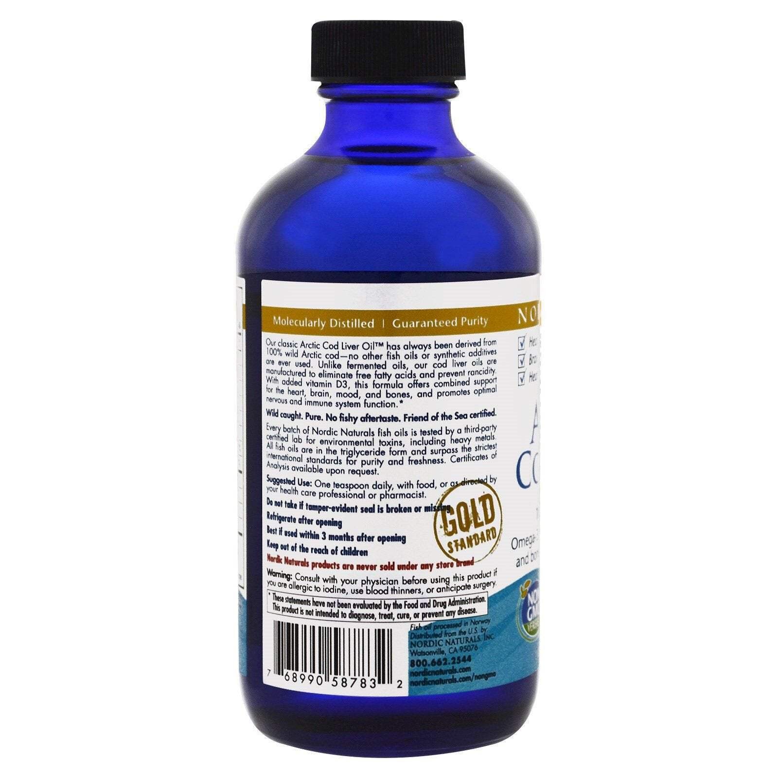 5/27 Nordic Naturals CLO, Arctic-D Lemon, 8-Ounce Rtl, 0.88 Bottle