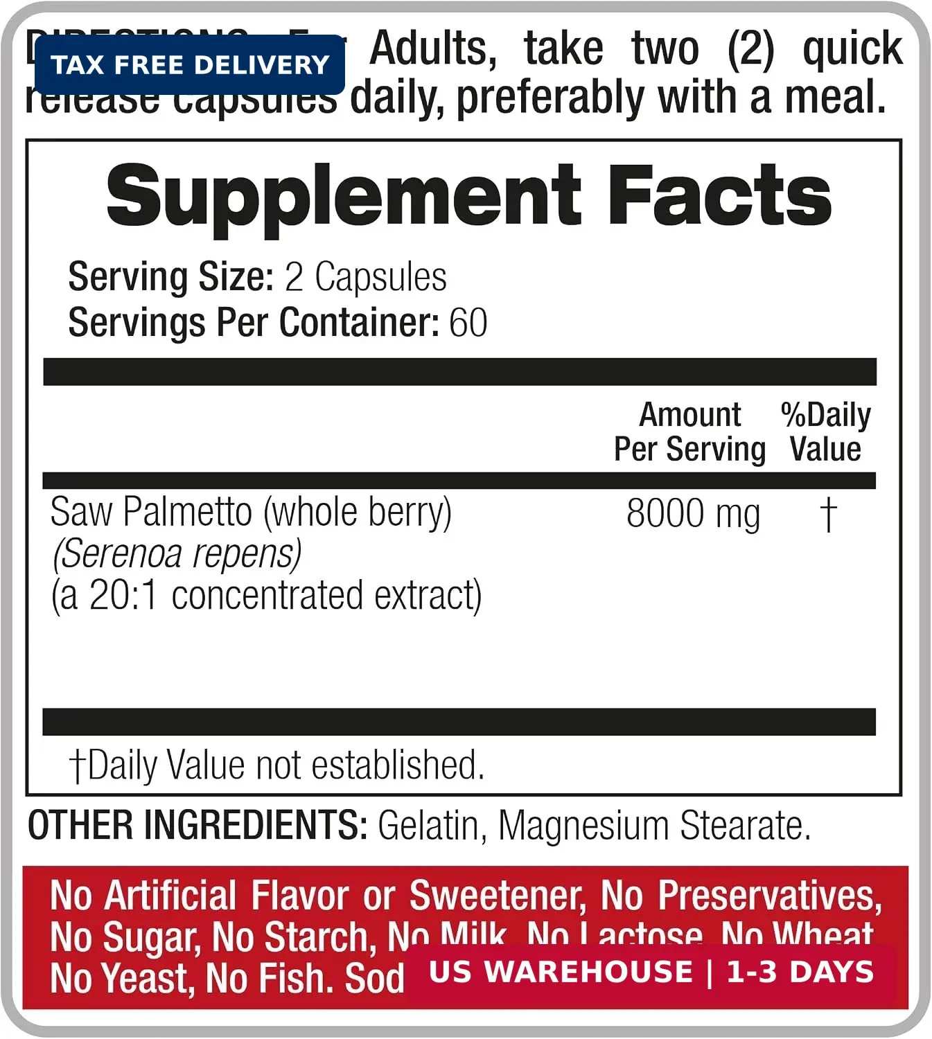 FITO MEDIC’S Labs Saw Palmetto Capsules 120 Count – Herbal Supplement for Men’s