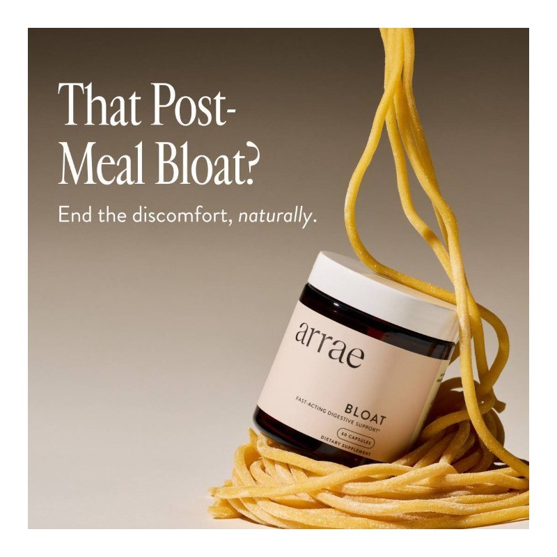 Arrae Bloat, Fast Acting Bloating Support Dietary Supplement Capsules – 40ct