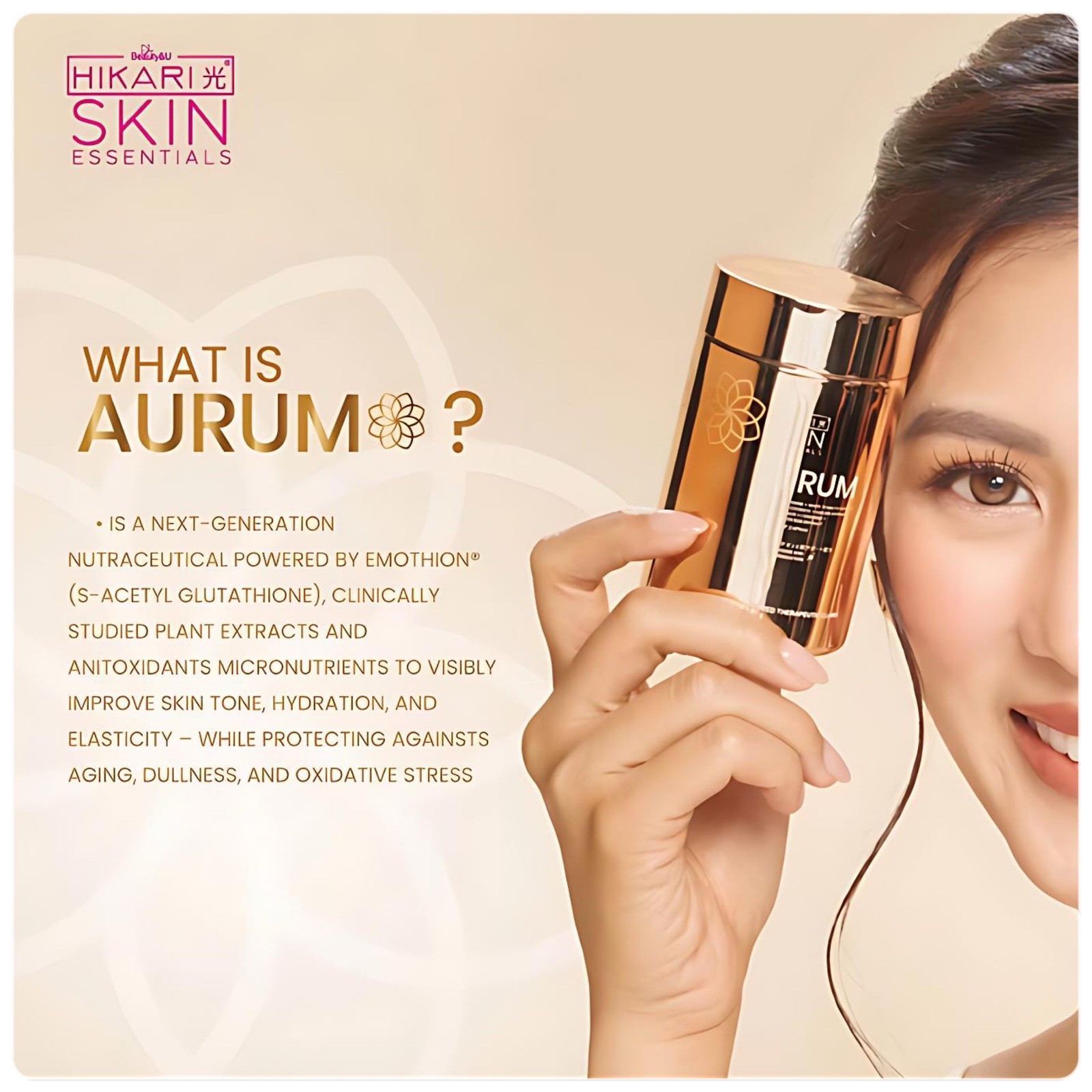 Hikari Aurum S-Acetyl Glutathione Sakura White Tomato Ceramide 30 Capsules