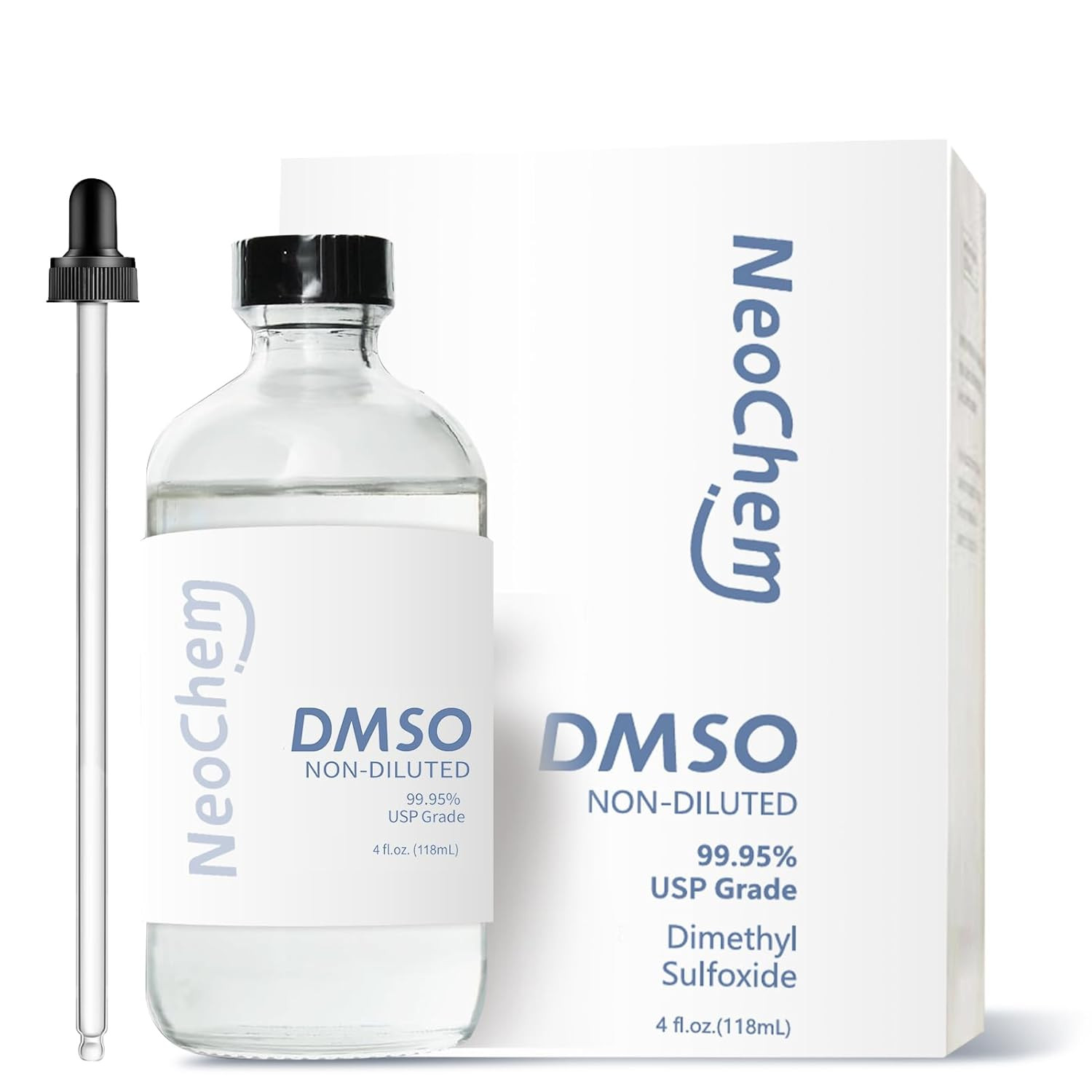 99.95% Pure DMSO Liquid 4 oz | Pharma Grade Odorless Non-Diluted in Glass