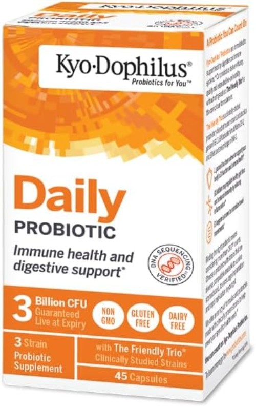 Kyo-Dophilus Daily Probiotic, Immune Health & Digestive Support*, 45 Capsules