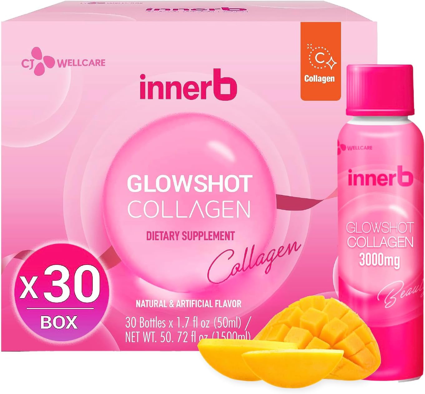 Cjwellcare Innerb Glowshot Collagen (50.7 Fl Oz, 30 Servings) – Marine Liquid Co