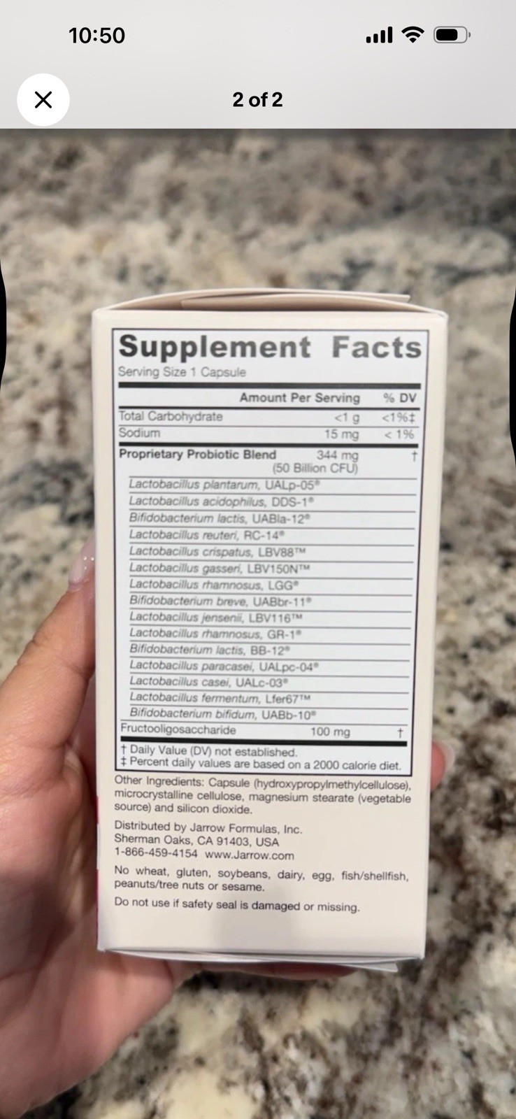 Jarrow Formulas Gut Restore- Probiotics Jarro-Dophilus EPS60capsules BB10/2025