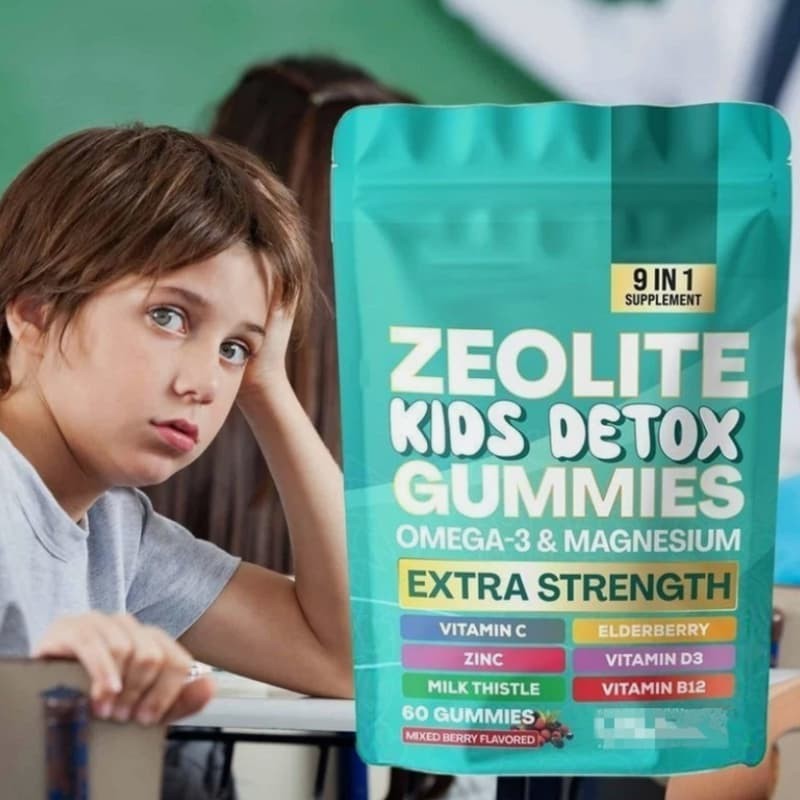 Detox Kids Mixed Berry Flavored Zeolite 60 Gummies Gummies All-in-One