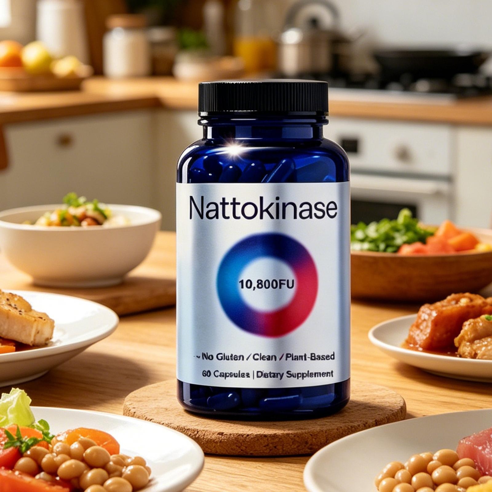 2 Pack Nattokinase Supplement – 10800 FU 60 Capsules Pure & Vegan, Gluten Free