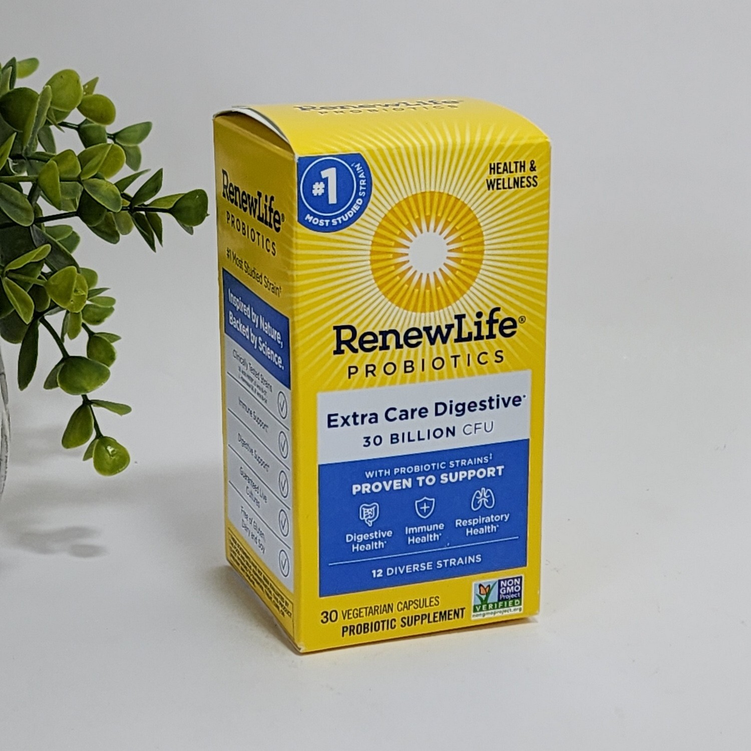 RenewLife Extra Care Probiotics 30 Billion CFU – 30 Vegetarian Capsules 01/2025