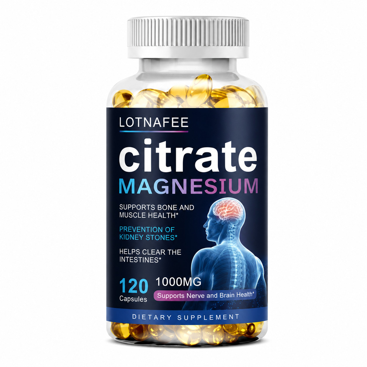 Magnesium Citrate 1000mg Capsules Super Strong Effective Capsules 120 Softgels