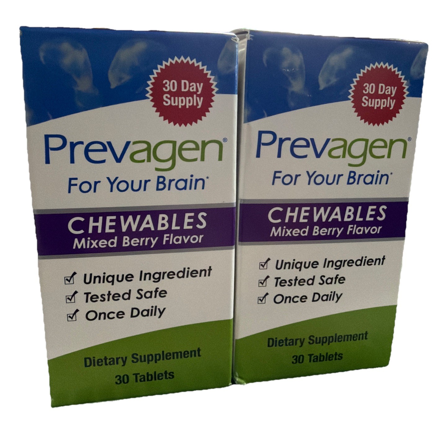 2X Prevagen – Chewable Tablets Mixed Berry – 30 Count new sealed Fast free Ship