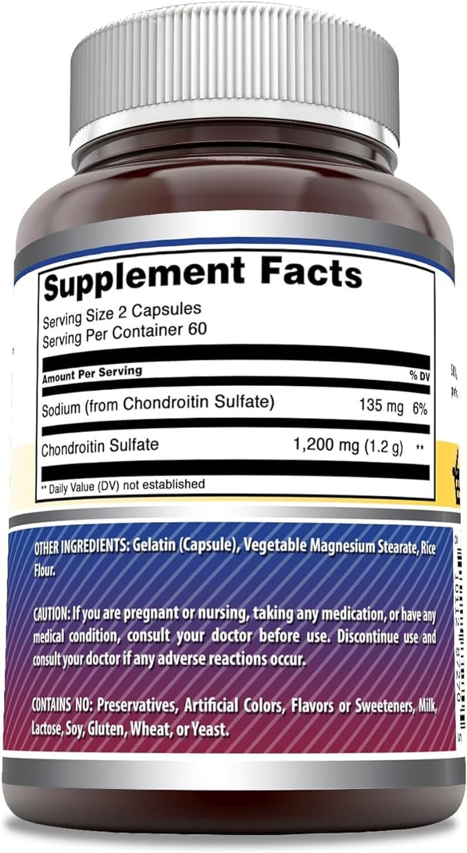 Amazing Nutrition Amazing Formulas Chondroitin Sulfate 1200 Mg Per Serving In