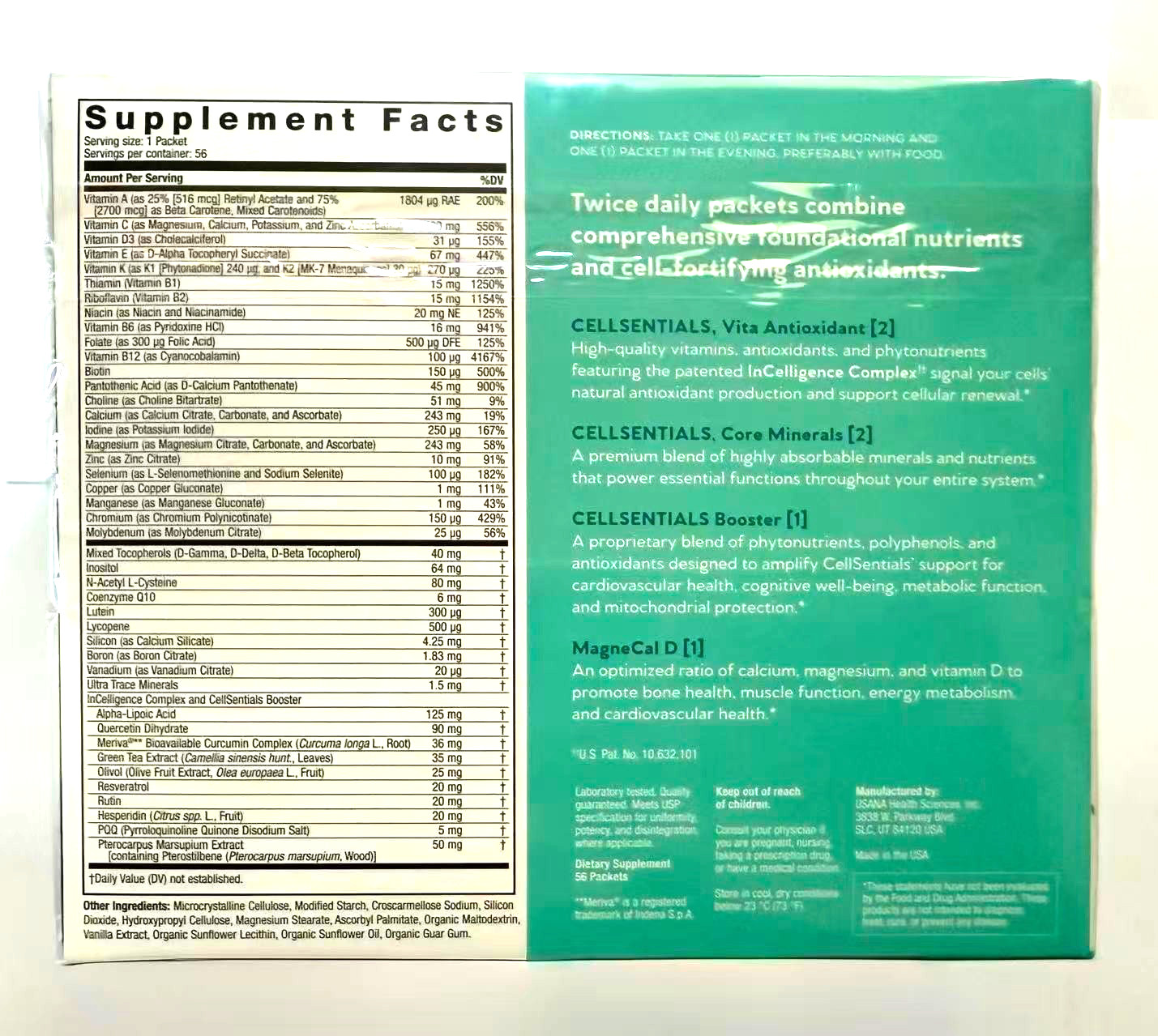 USANA 2025 Upgraded Health Package 100,56 Pk （2 packs ) EXP 02/27