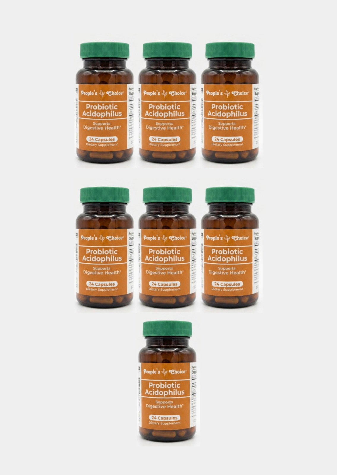 People’s Choice Probiotic Acidophilus 24 Capsules 7 Pack Digestive Health