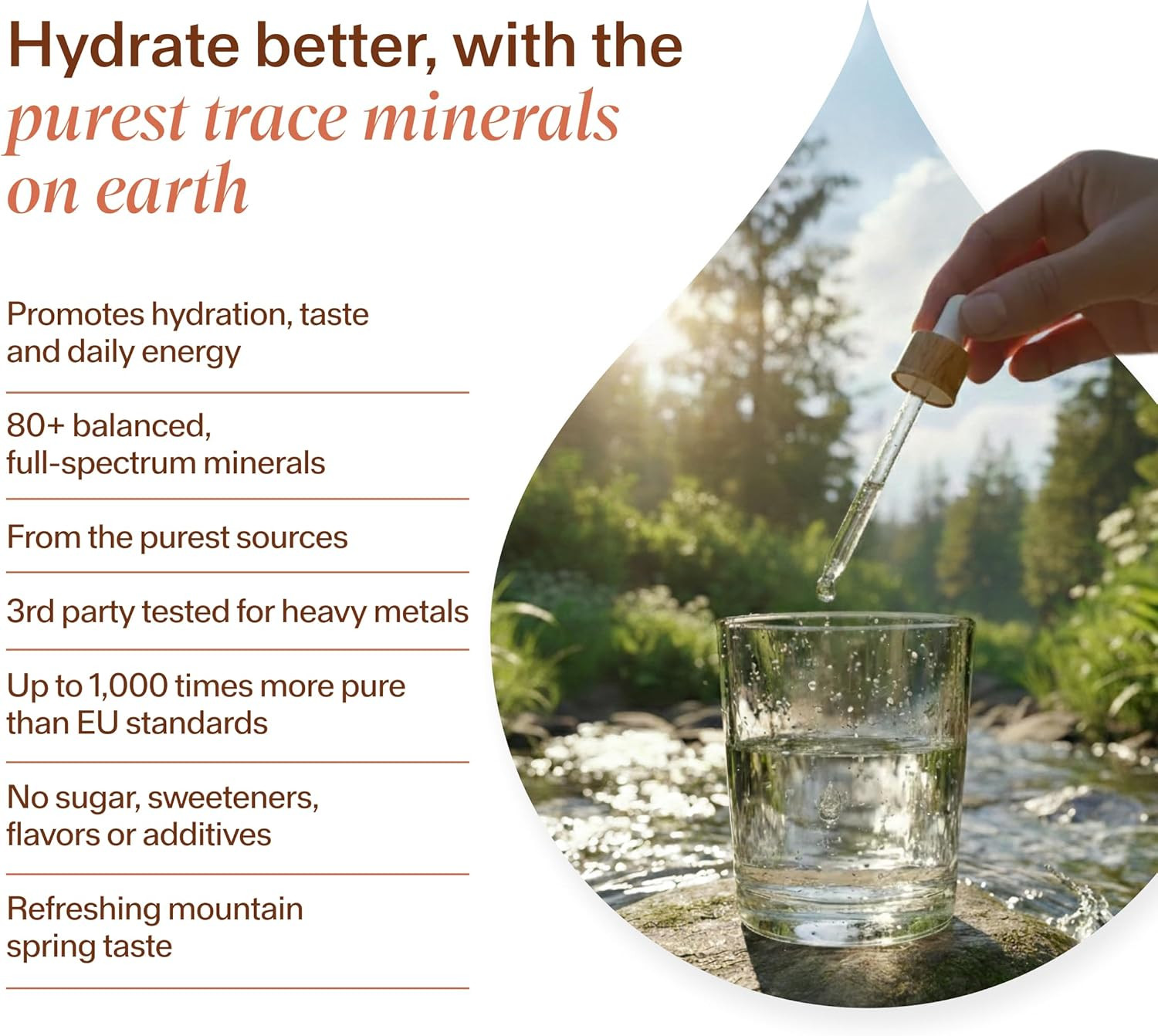 Trace Mineral Drops Ionic Minerals for Water Hydration 30 Servings