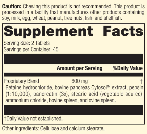 Standard Process – Zypan – 90 Tablets
