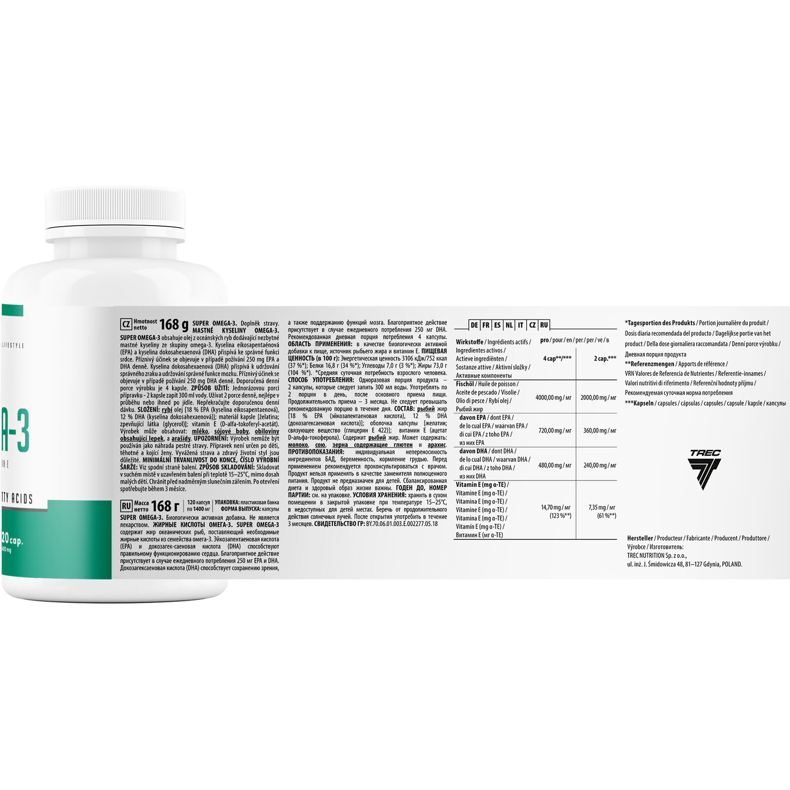 SUPER OMEGA-3 – 60-240 Softgels – Fish Oil – EPA DHA – Heart, Brain & Eye Health