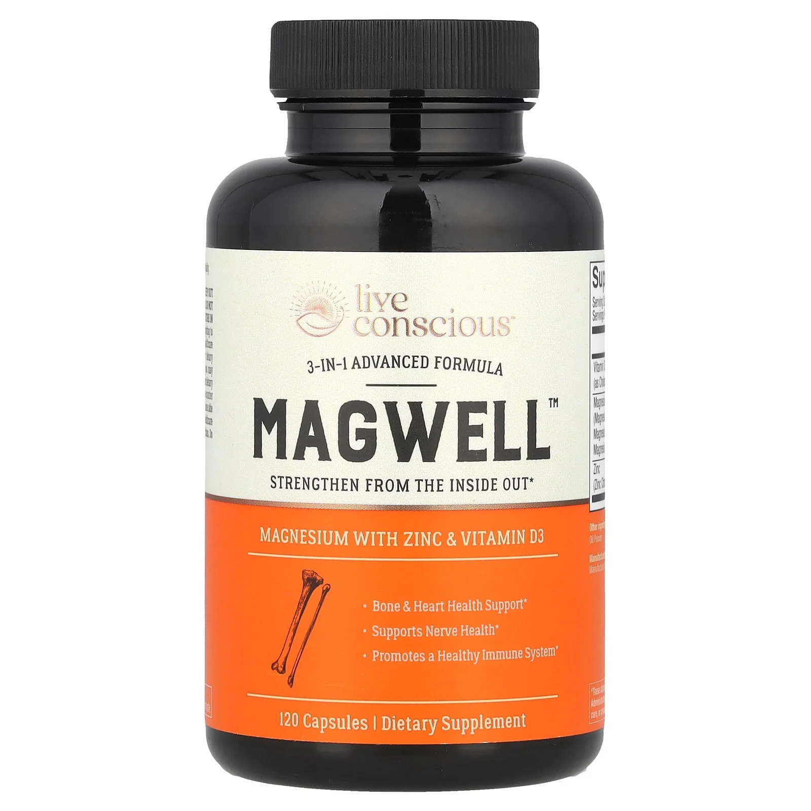 2 X Live Conscious, MagWell™, 3-in-1 Advanced Formula, 120 Capsules