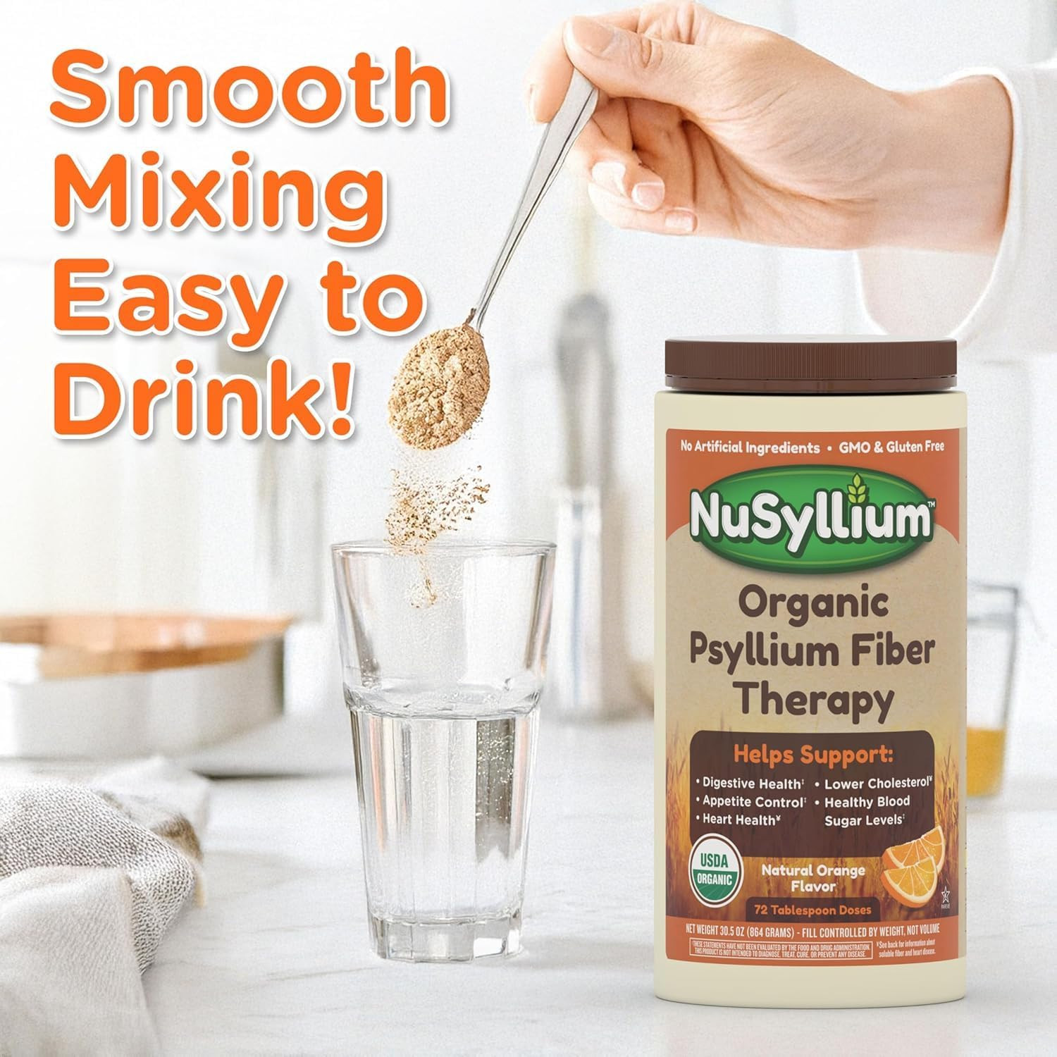 Ultra Psyllium Husk Powder, USDA Organic, Sugar Free Keto-Friendly Fiber Supplem