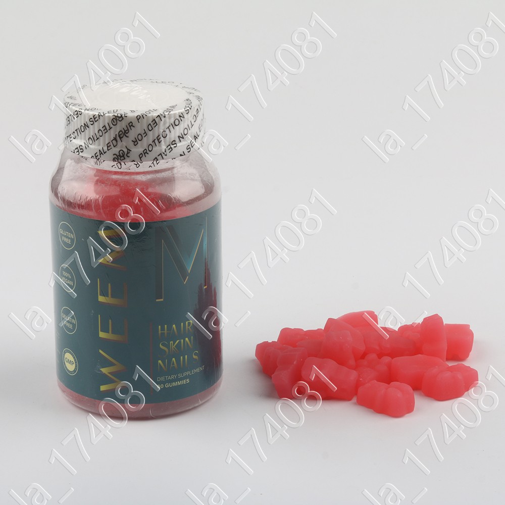 WEEM Hair Skin and Nails Gummies Supports wholesome Hair Vegan Biotin 1-3 Pack