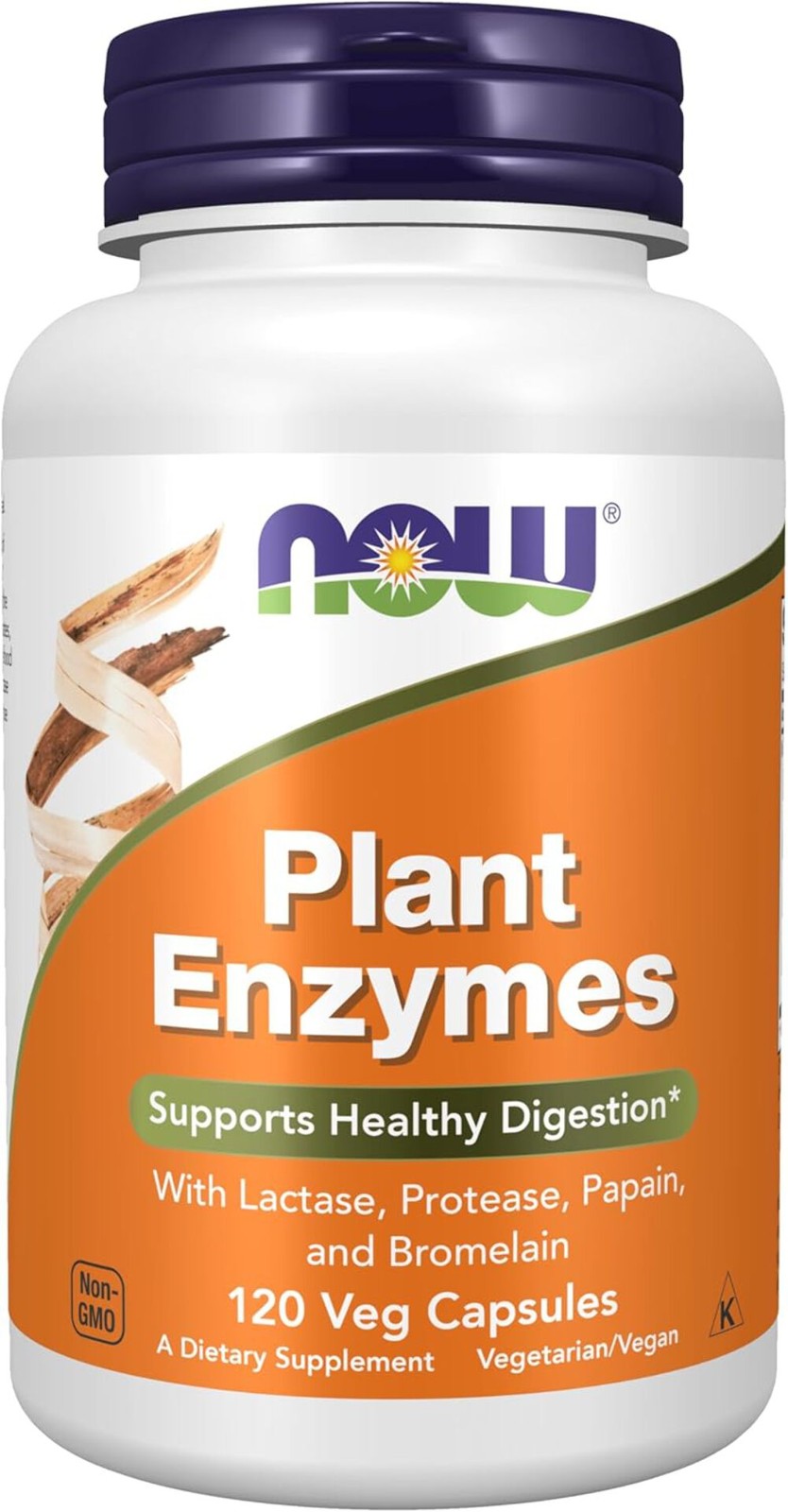 NOW Foods, Plant Enzymes with Lactase, 120 VegCaps