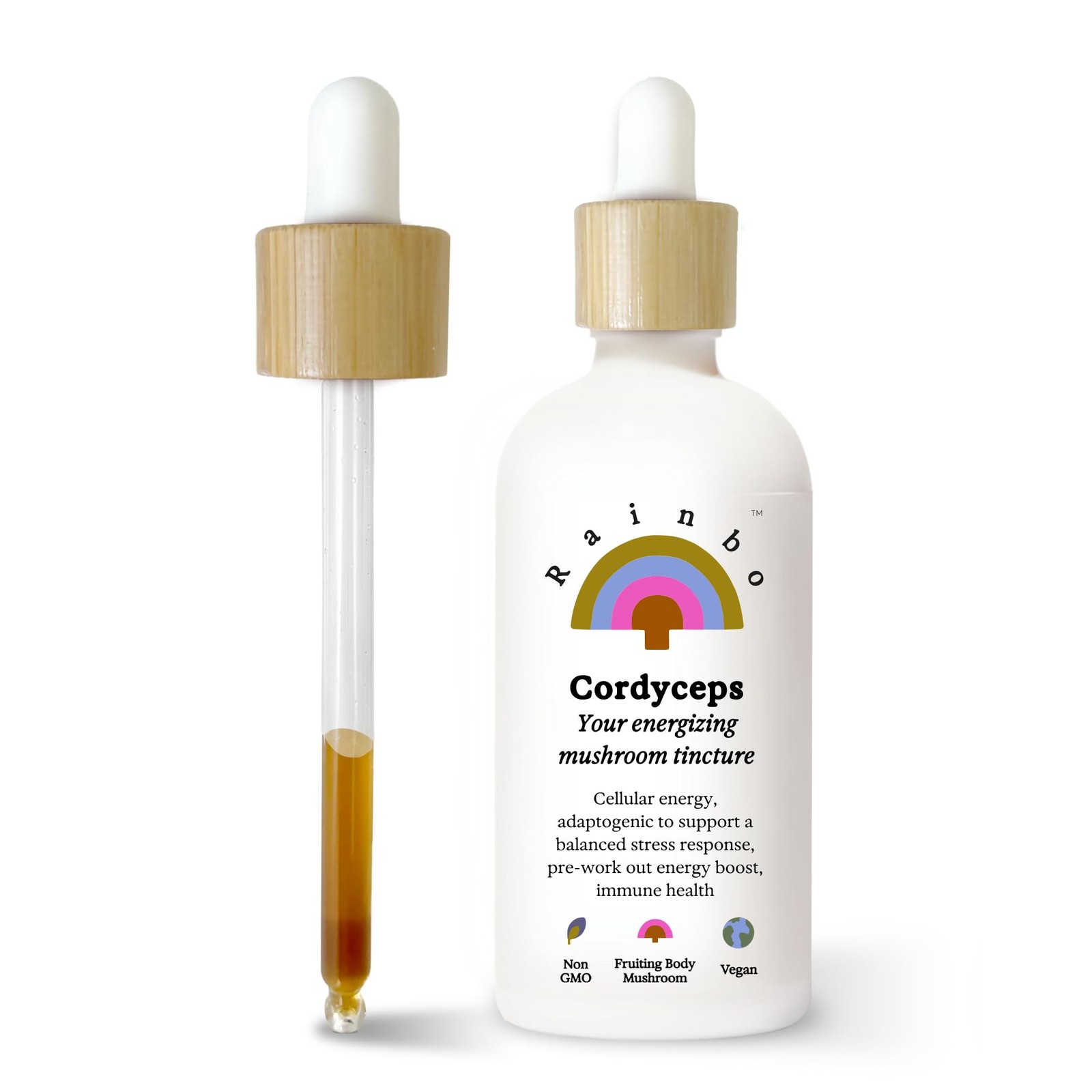 Cordyceps Mushroom Tincture Alcohol Free Dual Extract Vegan Non GMO 3.4 fl oz