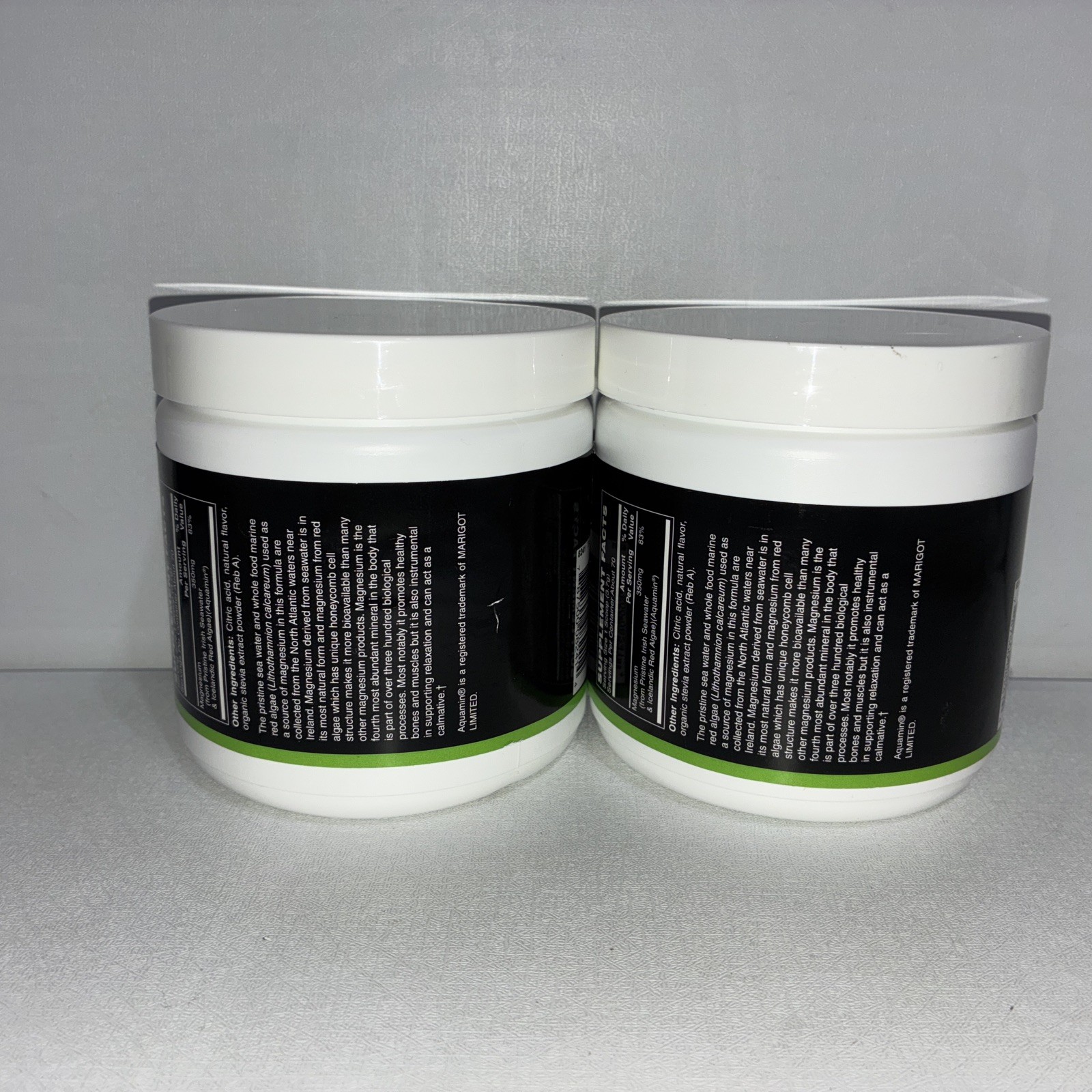 Lot Of 2- Whole Food Magnesium Powder, 9.13 Ounces : Lemon Flavor / Exp 04/2028