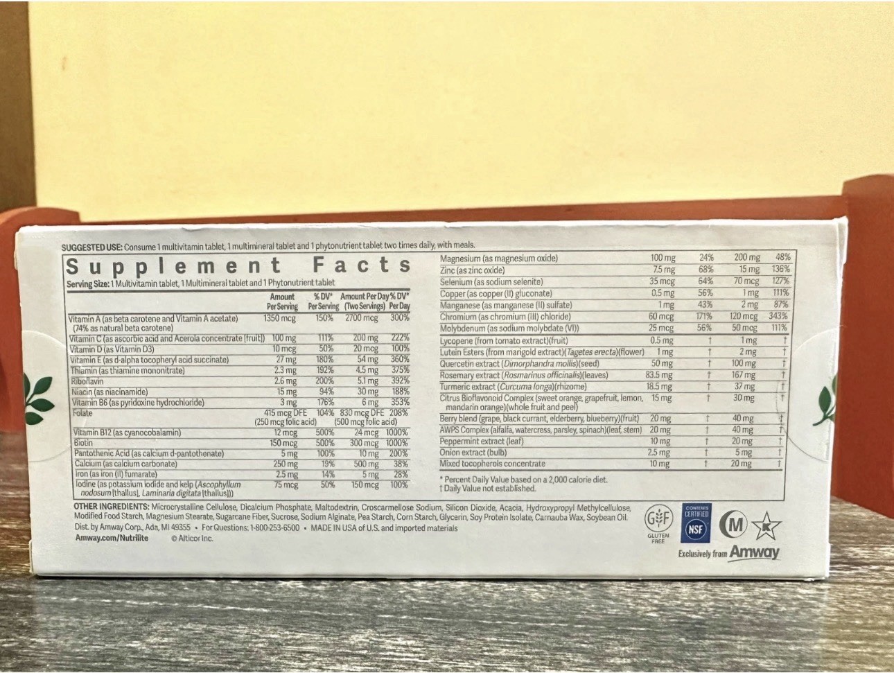 FREE SHIPPING- Nutrilite Double-X Multi-Vitamin Tablets, 31-Day Refill EXP:10/27