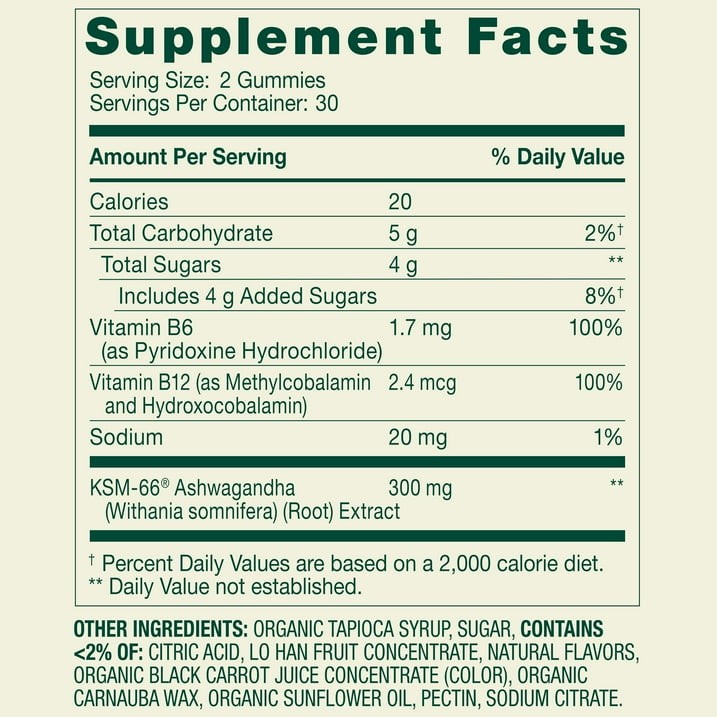 Spring Valley Ashwagandha Gummies Cherry Stress Support 60 Count