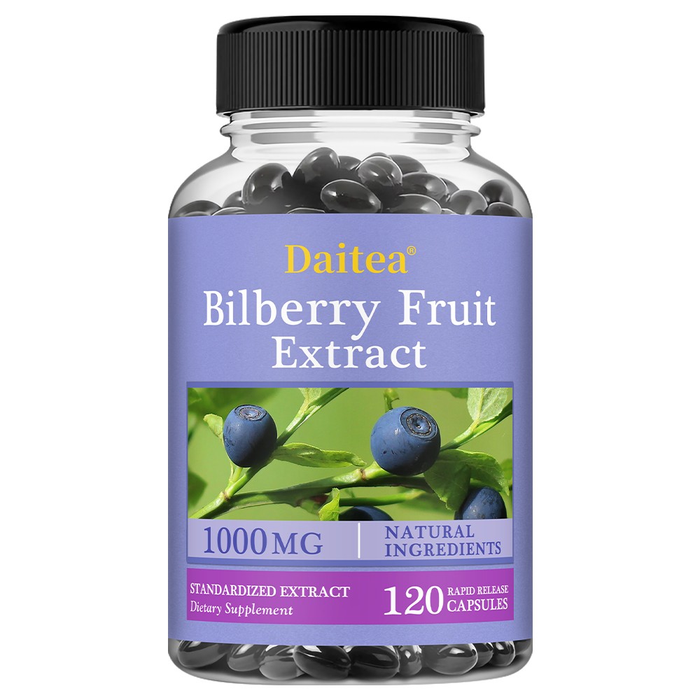 Bilberry Extract Capsules 1000mg | 30/60/120 Count | Supports Eye Health