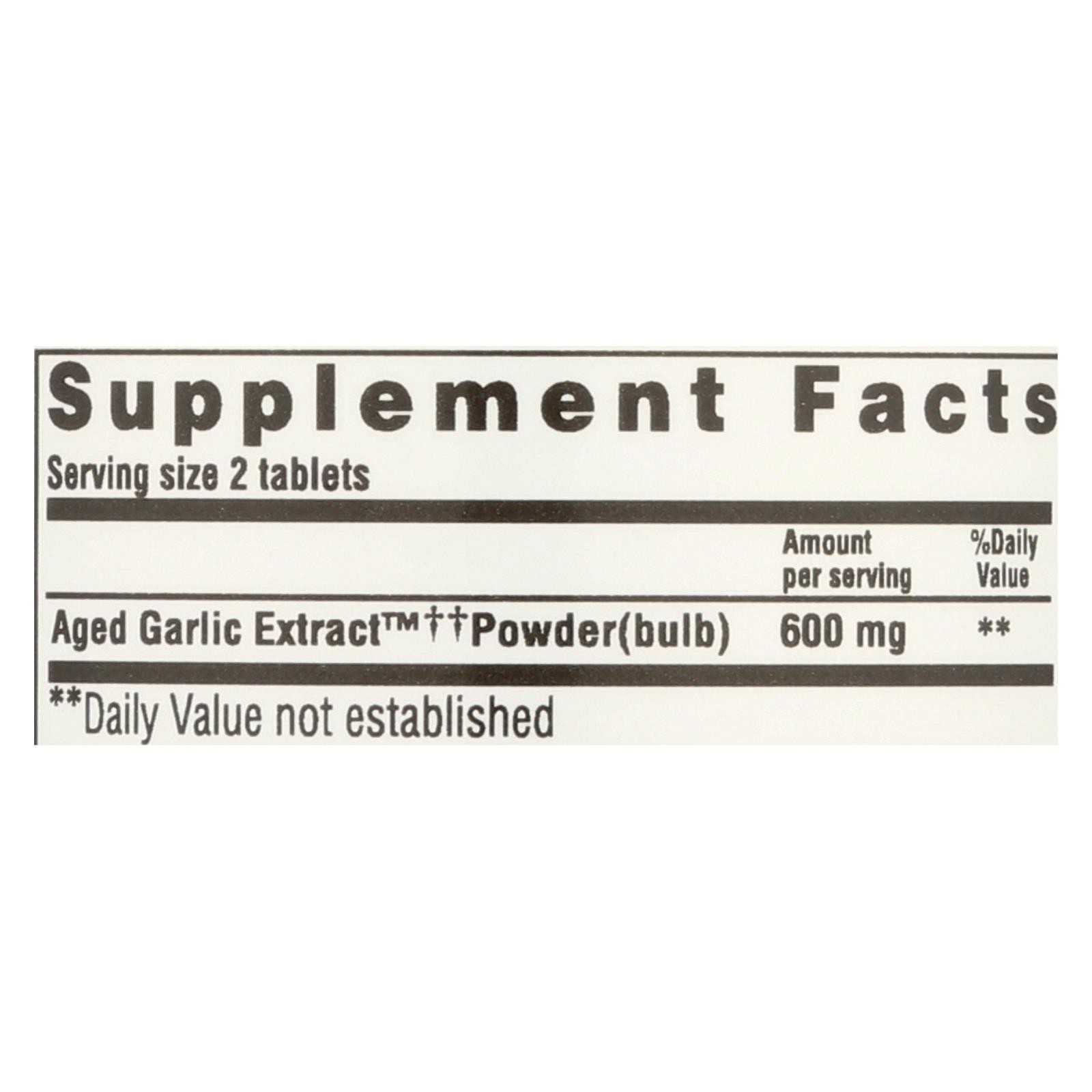Kyolic – Aged Garlic Extract Cardiovascular Formula 100 – 100 Tablets