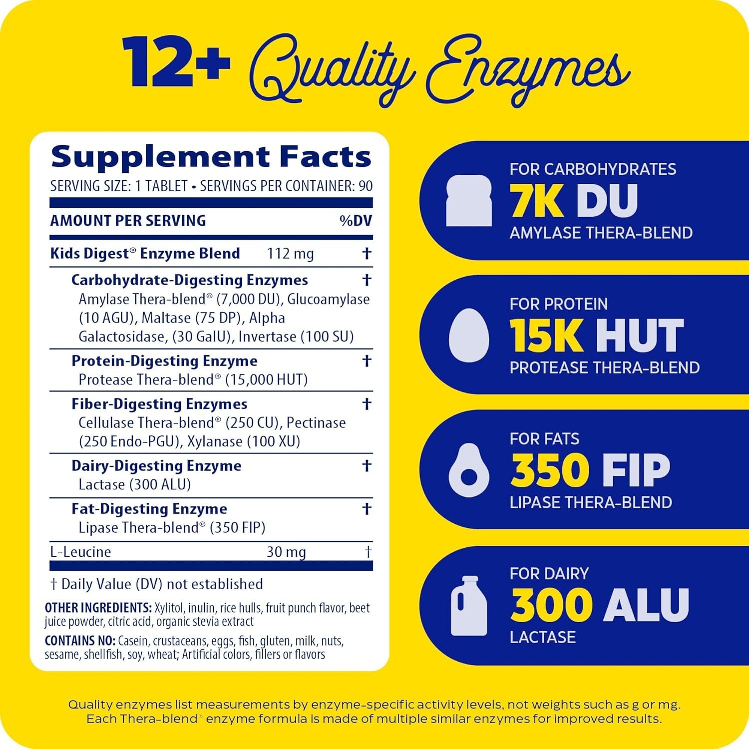 Enzymedica, Kids Digest, Chewable Digestive Enzymes, 90 Count
