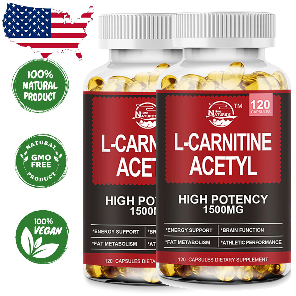 Acetyl L-Carnitine 1500mg, 240 Capsules, Brain Health, Energy Support Fat Burner