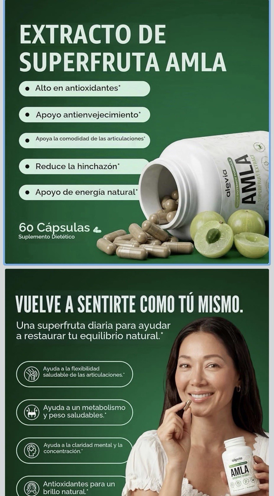 Alevia Cápsulas Organicas- Suplemento De Frutas