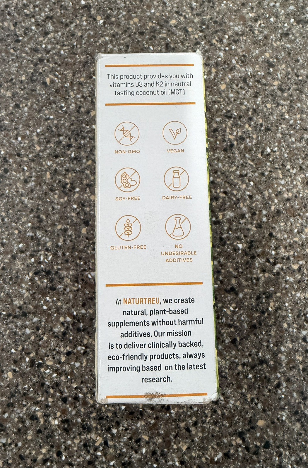 Naturtreu D3 + K2 5000 IU 1200 Drops Plus Vegan Gluten Free Dairy Free