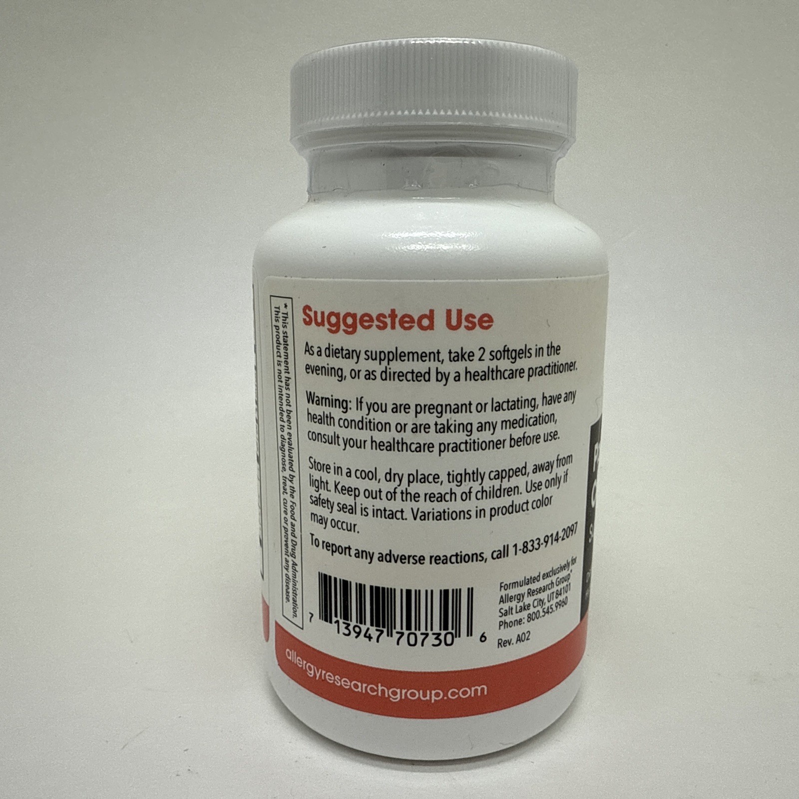 Allergy Research Group Palmetto Complex II 60 Softgels- Exp 3/27 Prostate Health