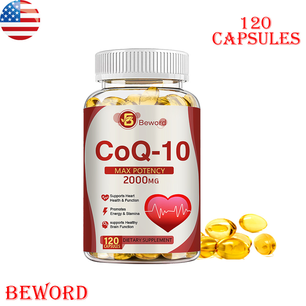 CoQ 10 Coenzyme Q10 Vegan Softgel 2000mg Cardiovascular Heart Health 120Capsules