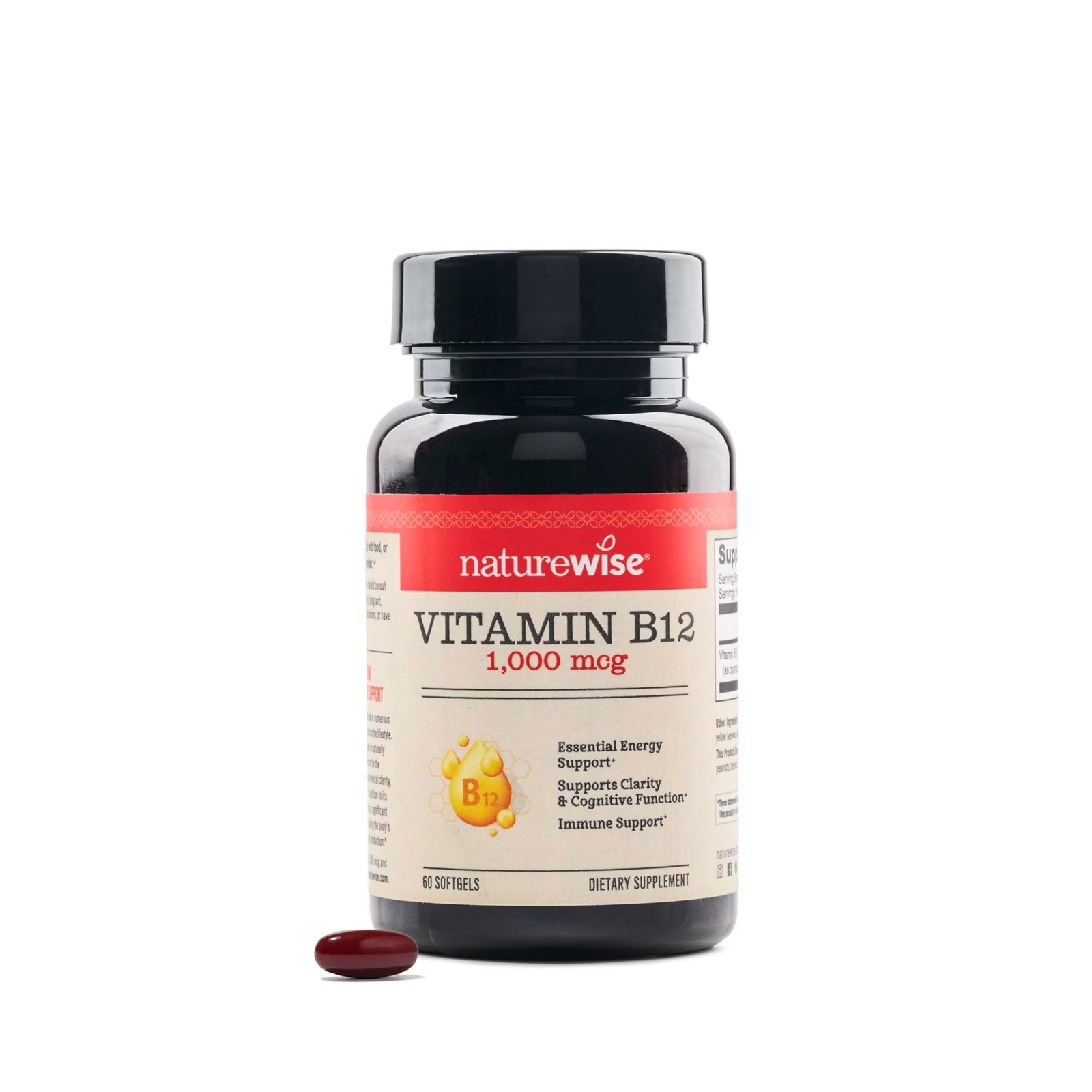 Vitamin B12 1000 mcg Dietary Supplement for Supporting Energy Metabolism, Me…
