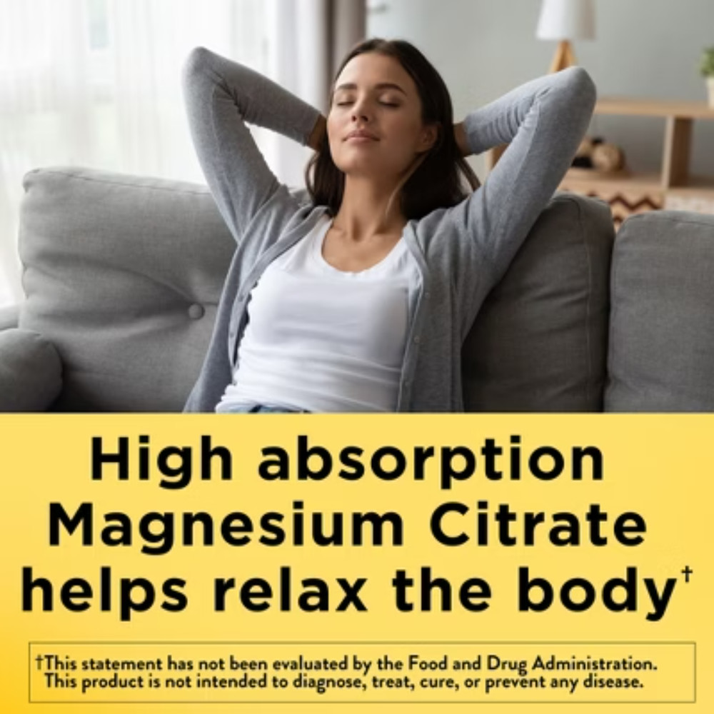 Nature Made Magnesium Citrate 250mg Muscle, Nerve, Bone&Heart Support Supplement